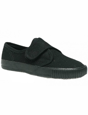DEK Plimsolls Velcro Strap - Black (Outdoors)